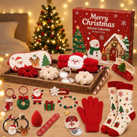 Hair Accessories Advent Calendar 2026 with 24 Spa and Winter Gifts Xmas Countdown Gift for Her