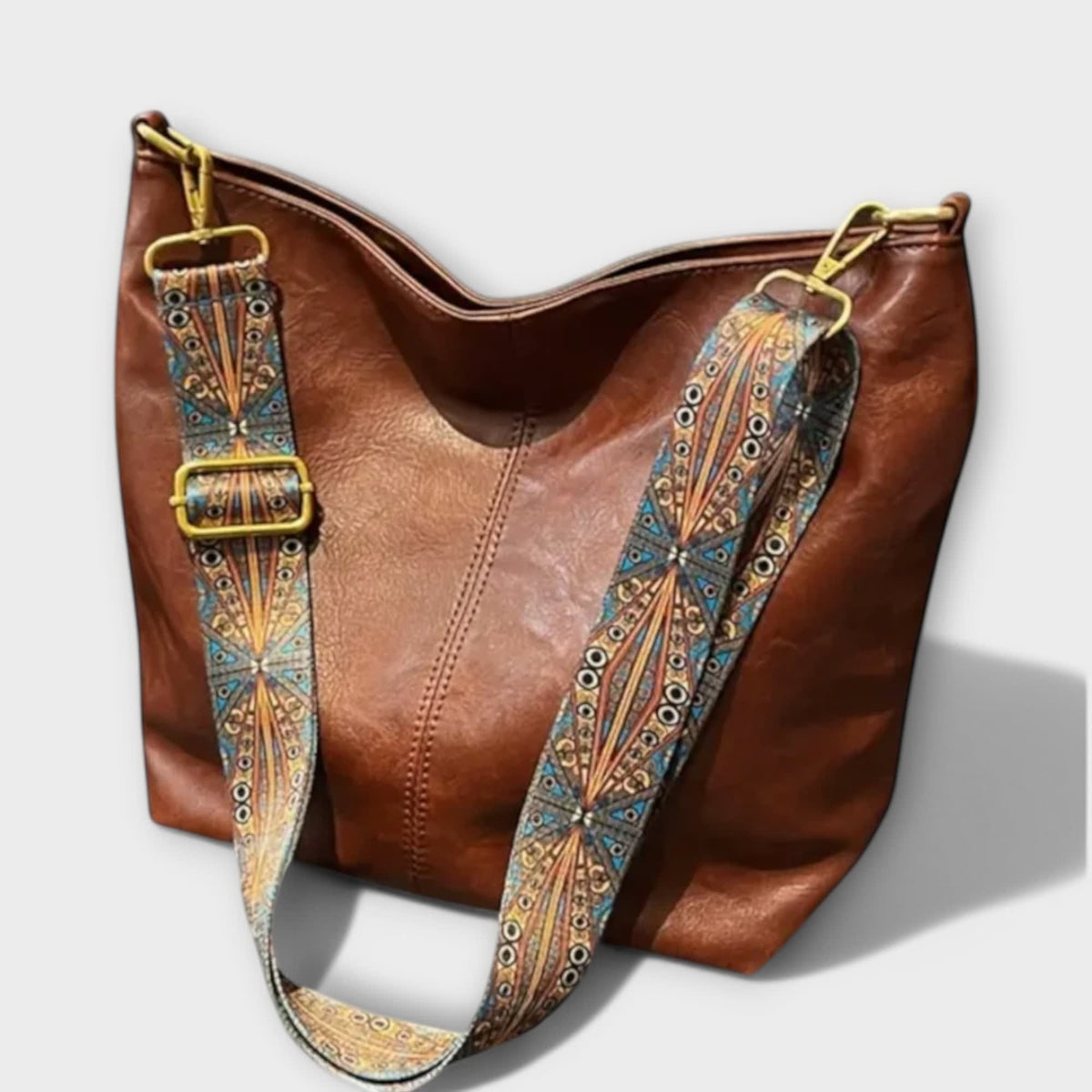 Charlene Vintage Hobo Shoulder Bag with Woven Strap_1