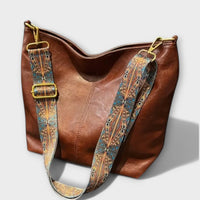 Charlene Vintage Hobo Shoulder Bag with Woven Strap