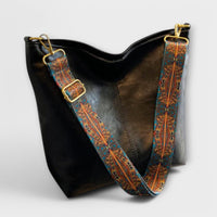 Charlene Vintage Hobo Shoulder Bag with Woven Strap