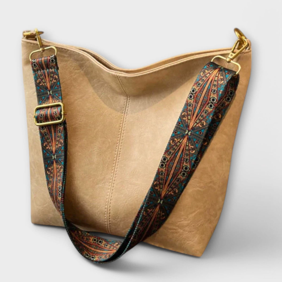 Charlene Vintage Hobo Shoulder Bag with Woven Strap