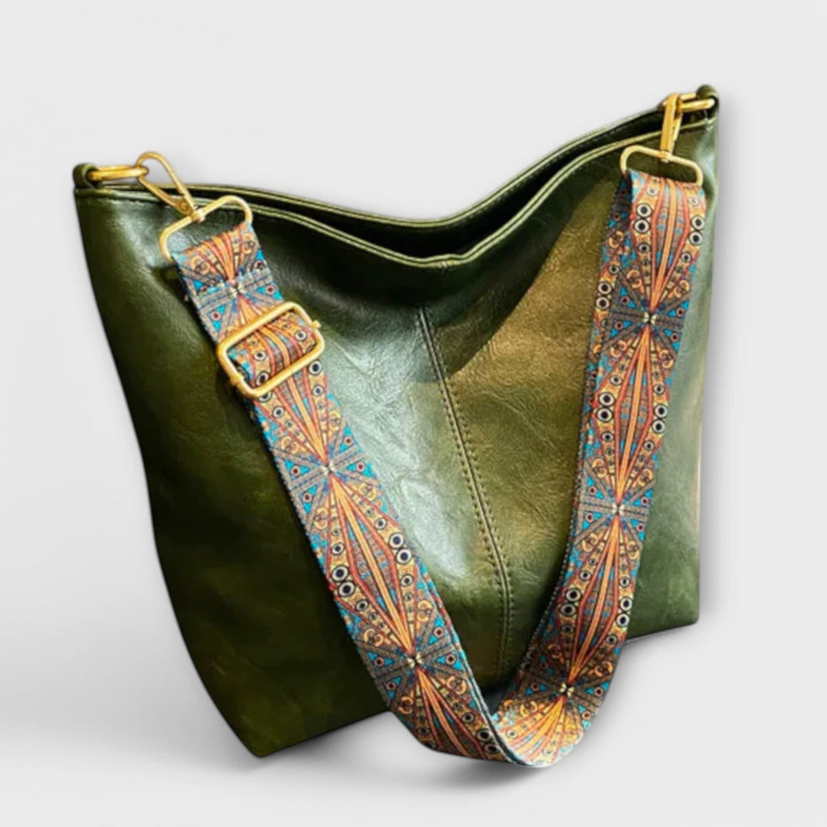 Charlene Vintage Hobo Shoulder Bag with Woven Strap
