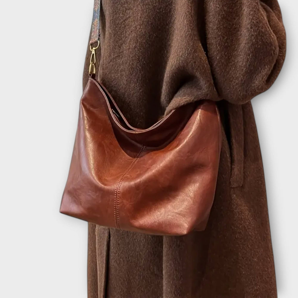 Charlene Vintage Hobo Shoulder Bag with Woven Strap_6