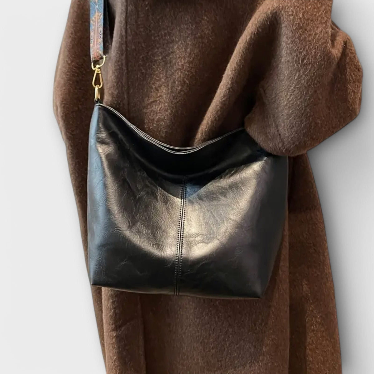 Charlene Vintage Hobo Shoulder Bag with Woven Strap