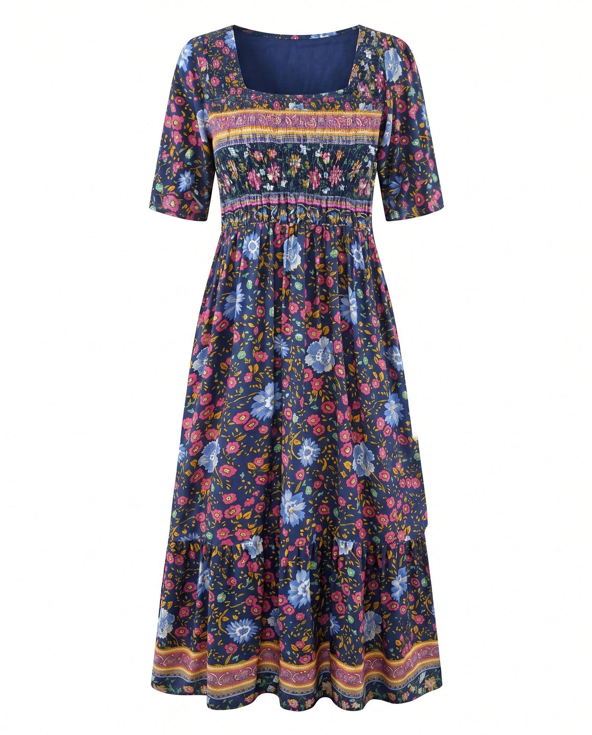 Frankie Boho Print A-Line Midi Dress_11
