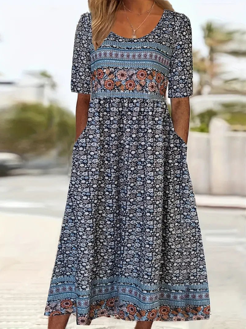 Frankie Boho Print A-Line Midi Dress_12