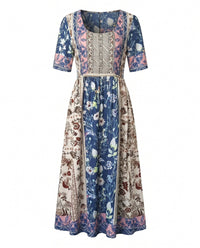 Frankie Boho Print A-Line Midi Dress