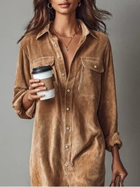 Lottie Button-Down Midi Shirt Dress