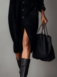 Lottie Button-Down Midi Shirt Dress