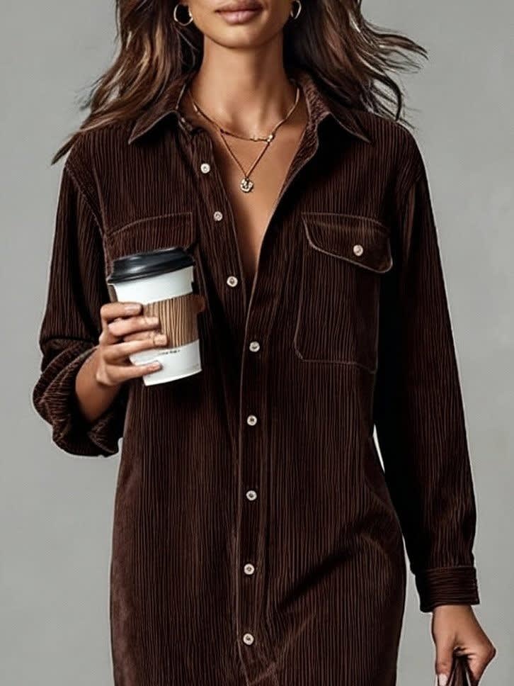 Lottie Button-Down Midi Shirt Dress_8