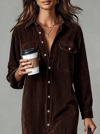 Lottie Button-Down Midi Shirt Dress