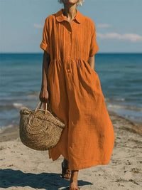 Belisa Cotton Maxi Shirt Dress