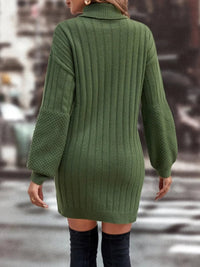 Libby Ribbed Knit Turtleneck Mini Dress