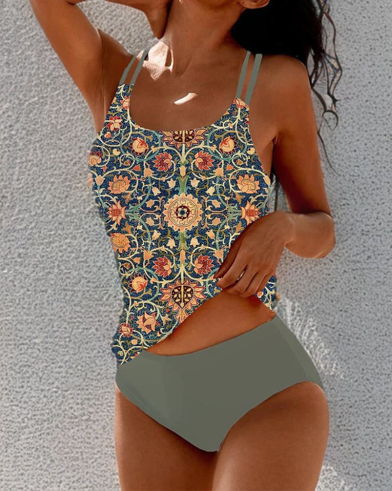 Rowena Hartley Boho Printed Tankini Swimsuit