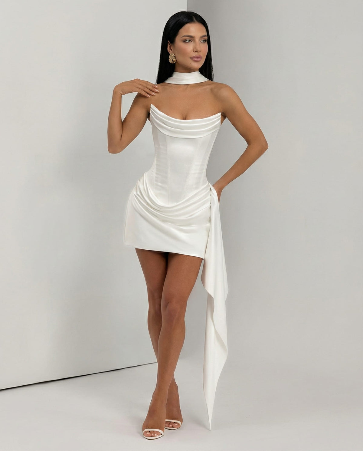 Drusilla Satin Corset Party Mini Dress_11
