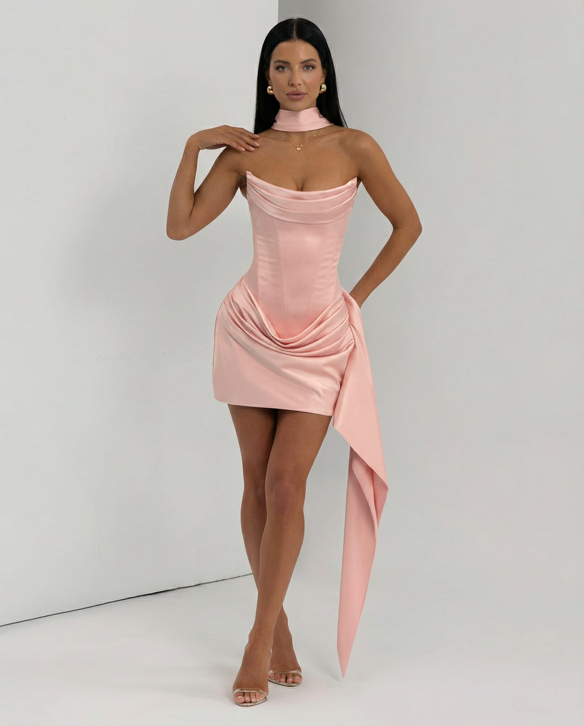 Drusilla Satin Corset Party Mini Dress