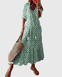 Viola Boho V-Neck Maxi Summer Dress