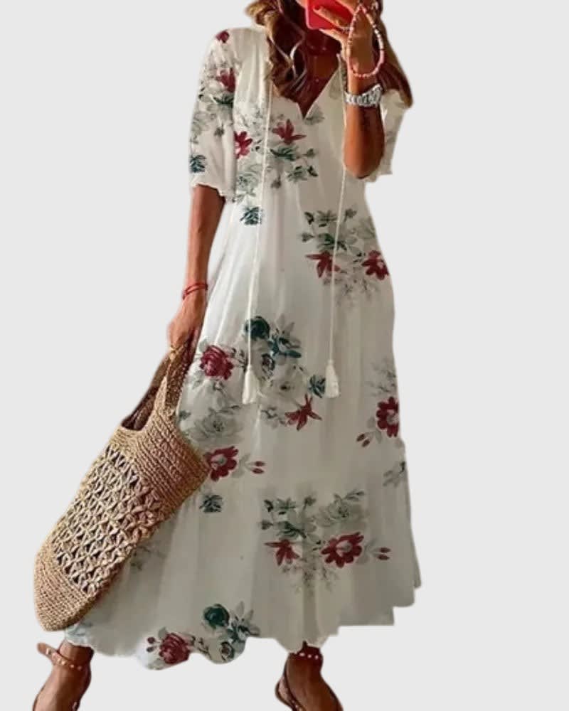 Viola Boho V-Neck Maxi Summer Dress_6