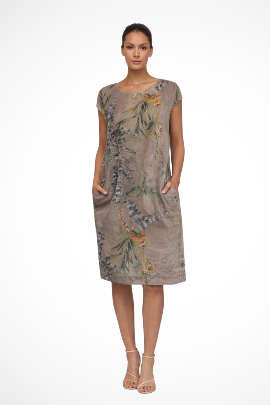 Felicia Floral Linen Blend Midi Dress_3