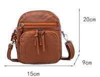 Bess Leather Zip Pocket Crossbody Bag