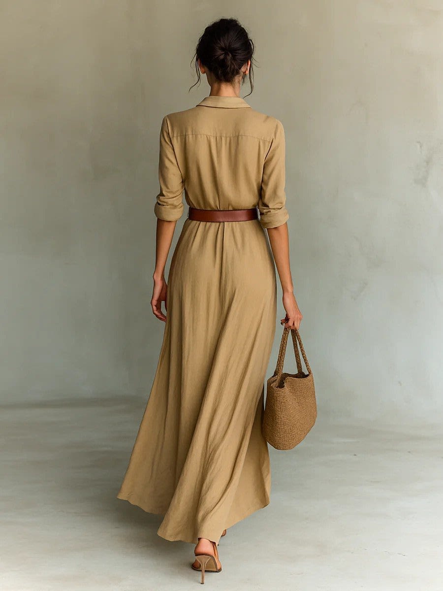 Belen Long Sleeve Wrap Maxi Dress