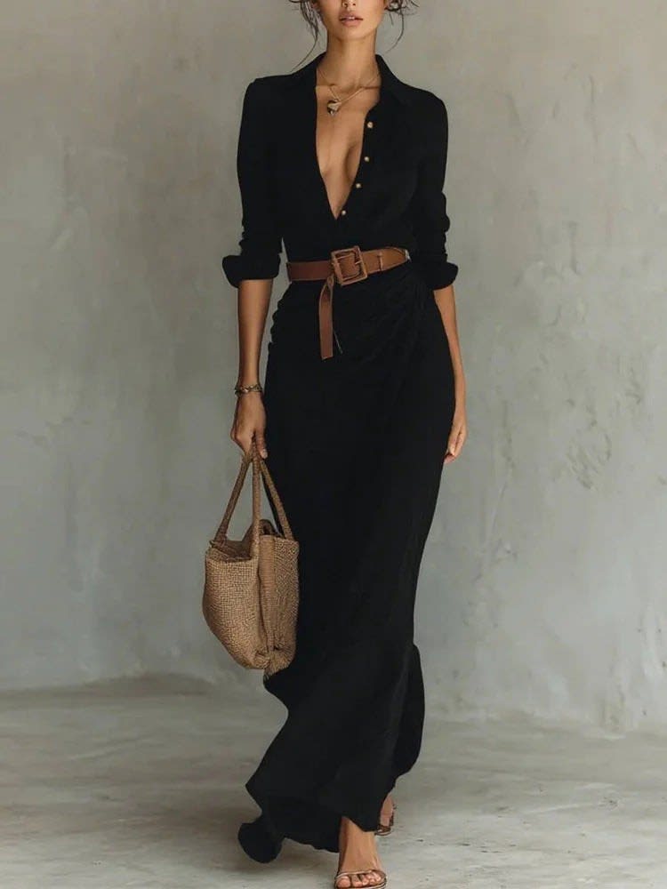 Belen Long Sleeve Wrap Maxi Dress_4