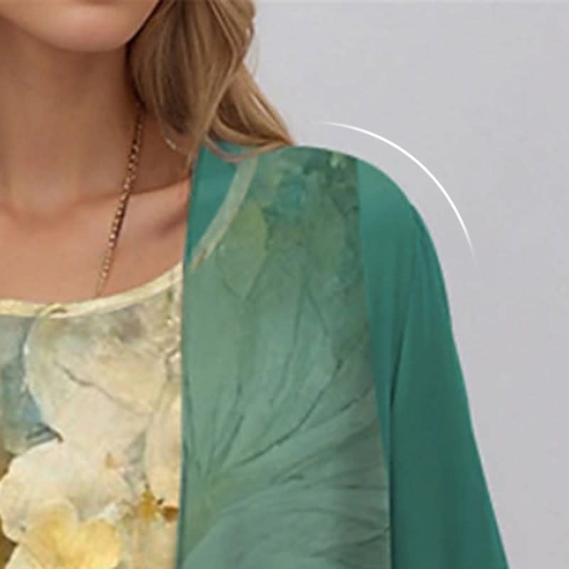 Demi Floral Midi Dress Set with Cardigan