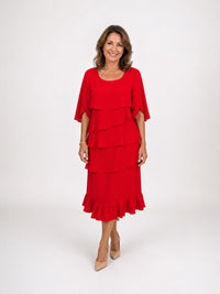 Chandra Tiered Ruffle Midi Dress