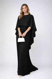 Beverley Pleated Chiffon Maxi Dress