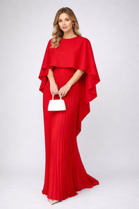 Beverley Pleated Chiffon Maxi Dress