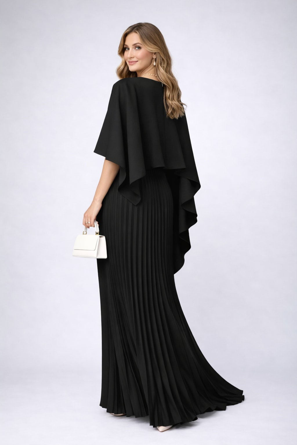 Beverley Pleated Chiffon Maxi Dress
