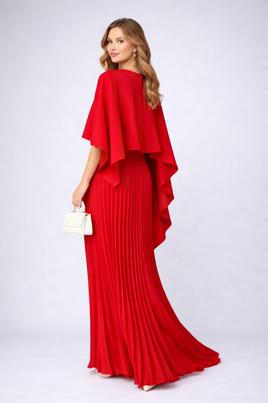 Beverley Pleated Chiffon Maxi Dress