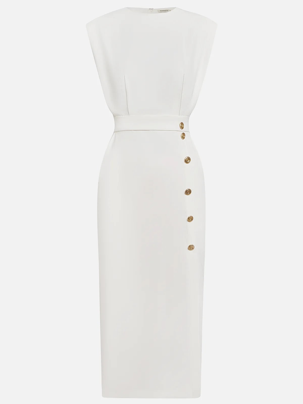 Bella Sleeveless Button Front Midi Dress_12