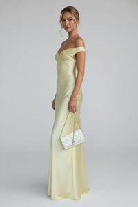 Seraphina Barlowe Off Shoulder Satin Draped Homecoming Dress