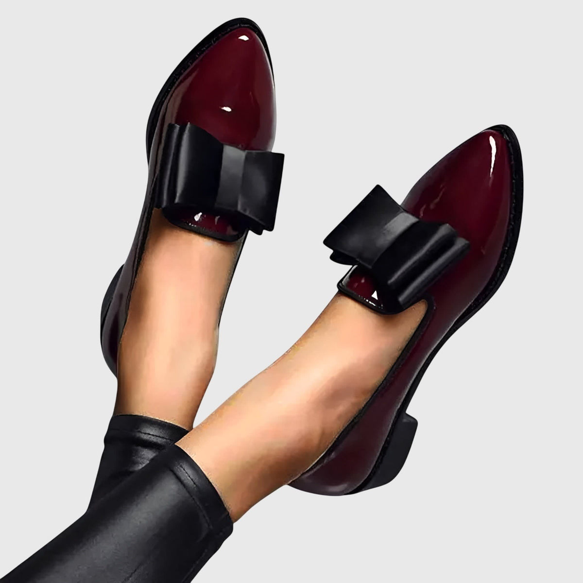 Lara Patent Bow Orthopedic Loafers_1
