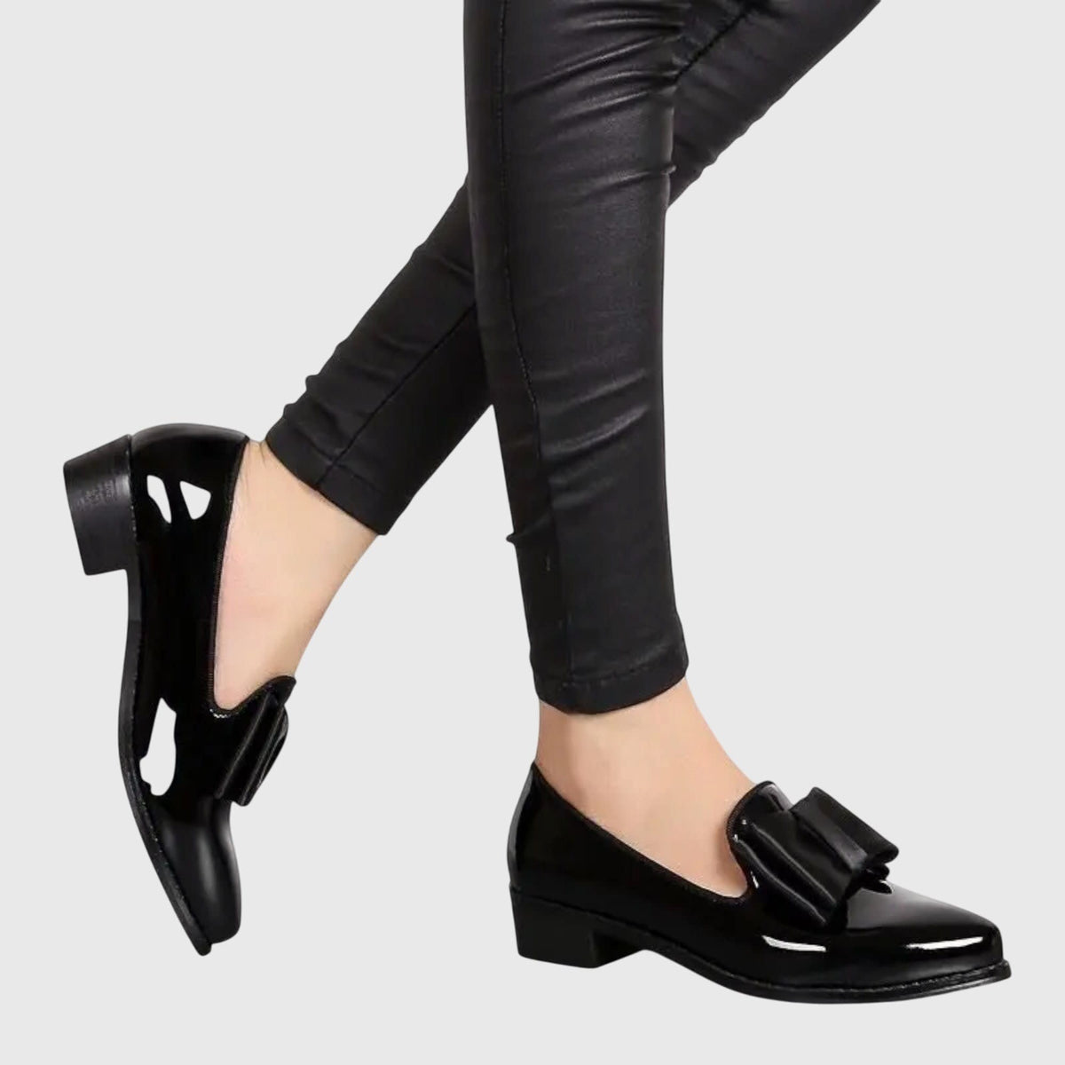 Lara Patent Bow Orthopedic Loafers_10
