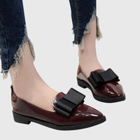 Lara Patent Bow Orthopedic Loafers