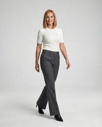 Simone Tailored Straight Leg Trousers with Pressed Crease
