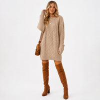 Kelly Cable Knit Jumper Dress