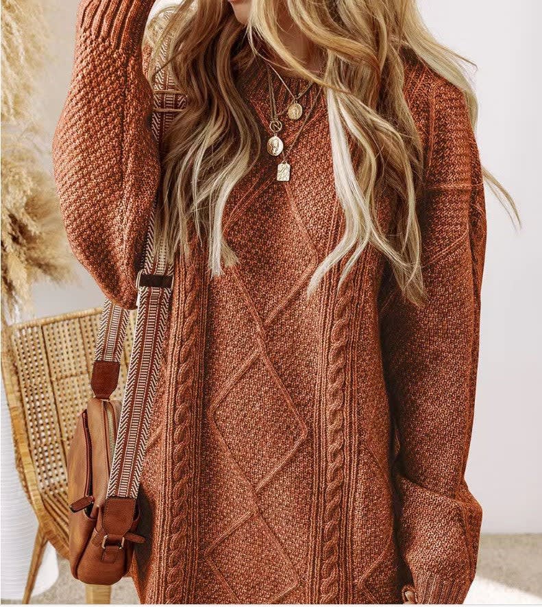 Kelly Cable Knit Jumper Dress_5