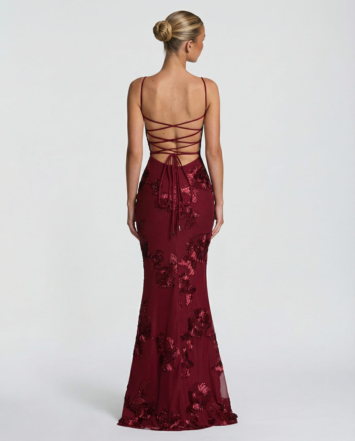 Jill Embroidered Mermaid Maxi Dress