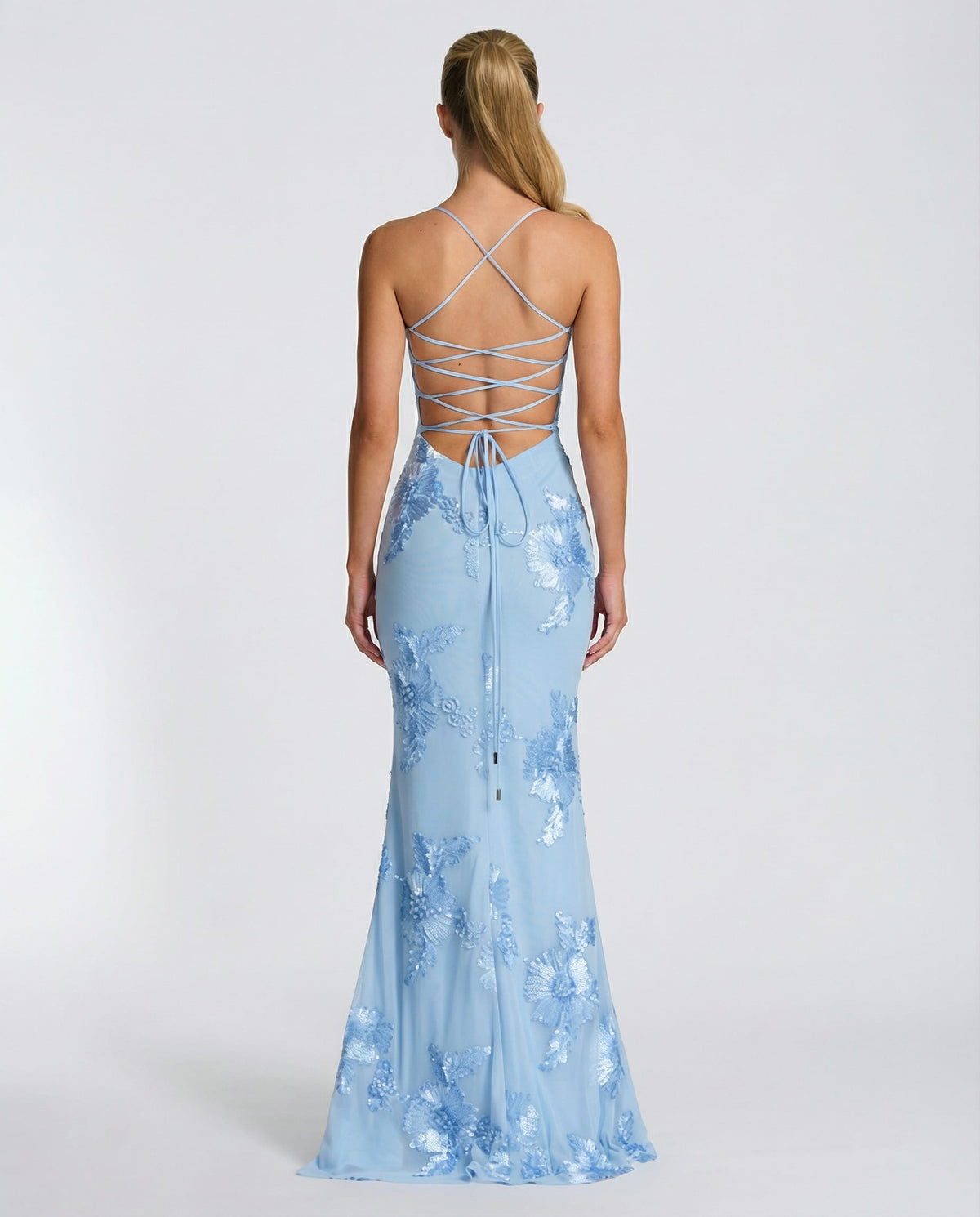 Jill Embroidered Mermaid Maxi Dress