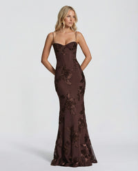 Jill Embroidered Mermaid Maxi Dress