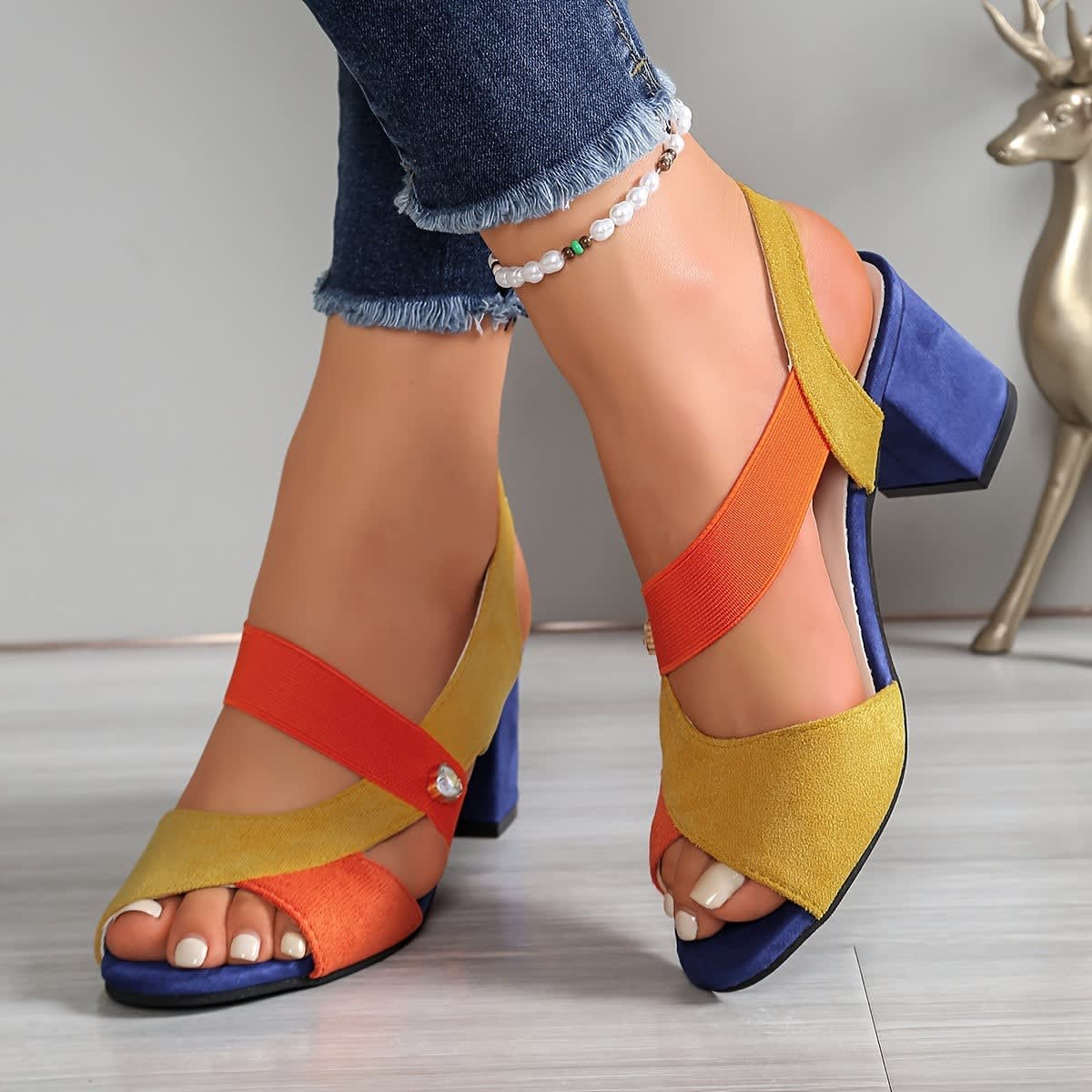 Georgina Open Toe Slingback Orthopedic Heels_3