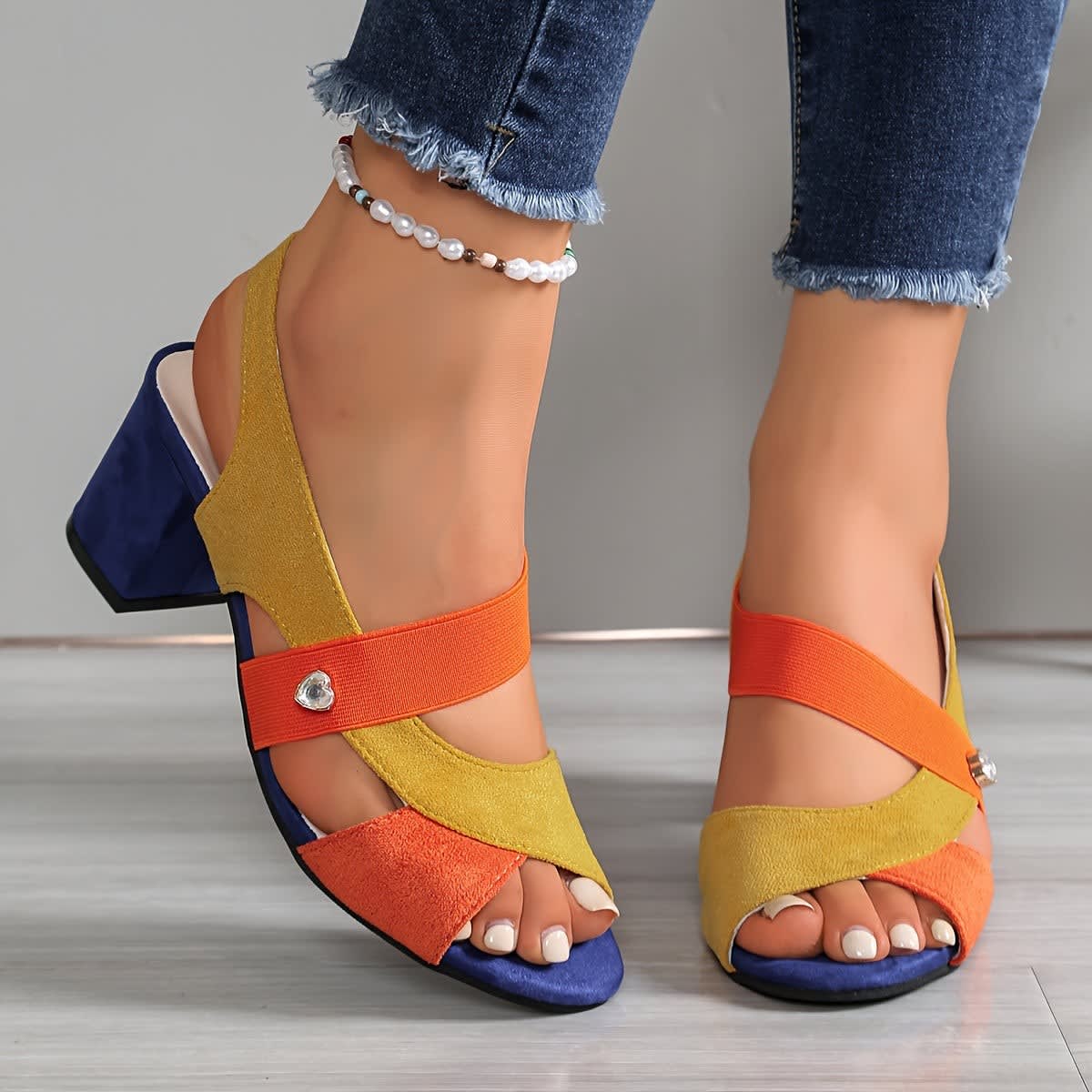 Georgina Open Toe Slingback Orthopedic Heels_4