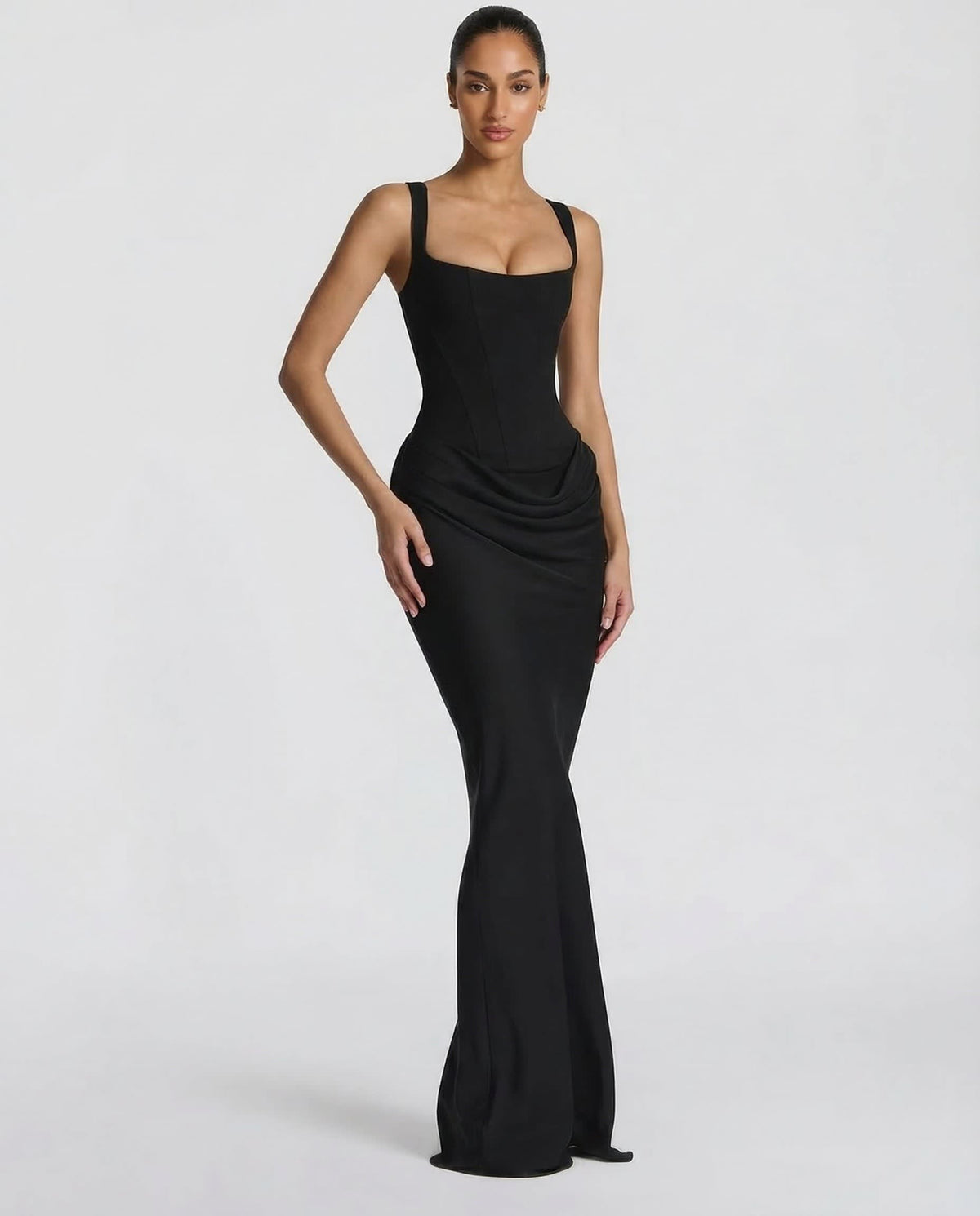 Hope Draped Corset Maxi Dress