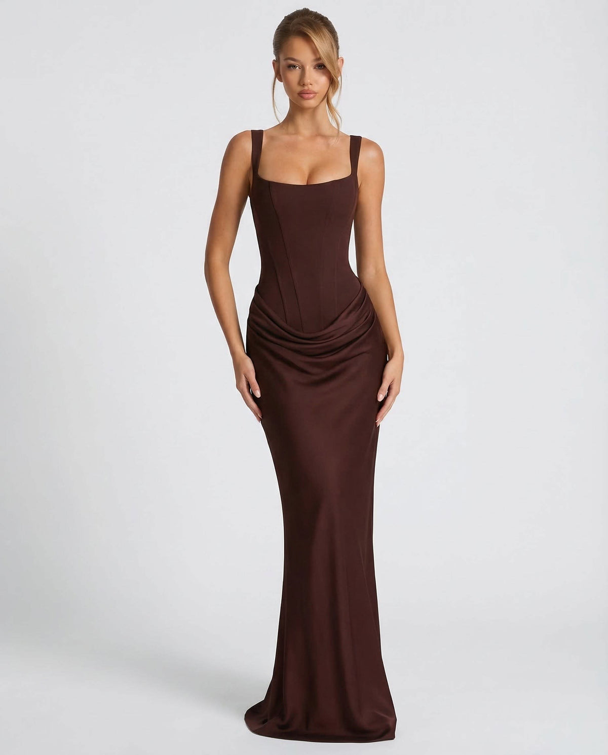 Hope Draped Corset Maxi Dress
