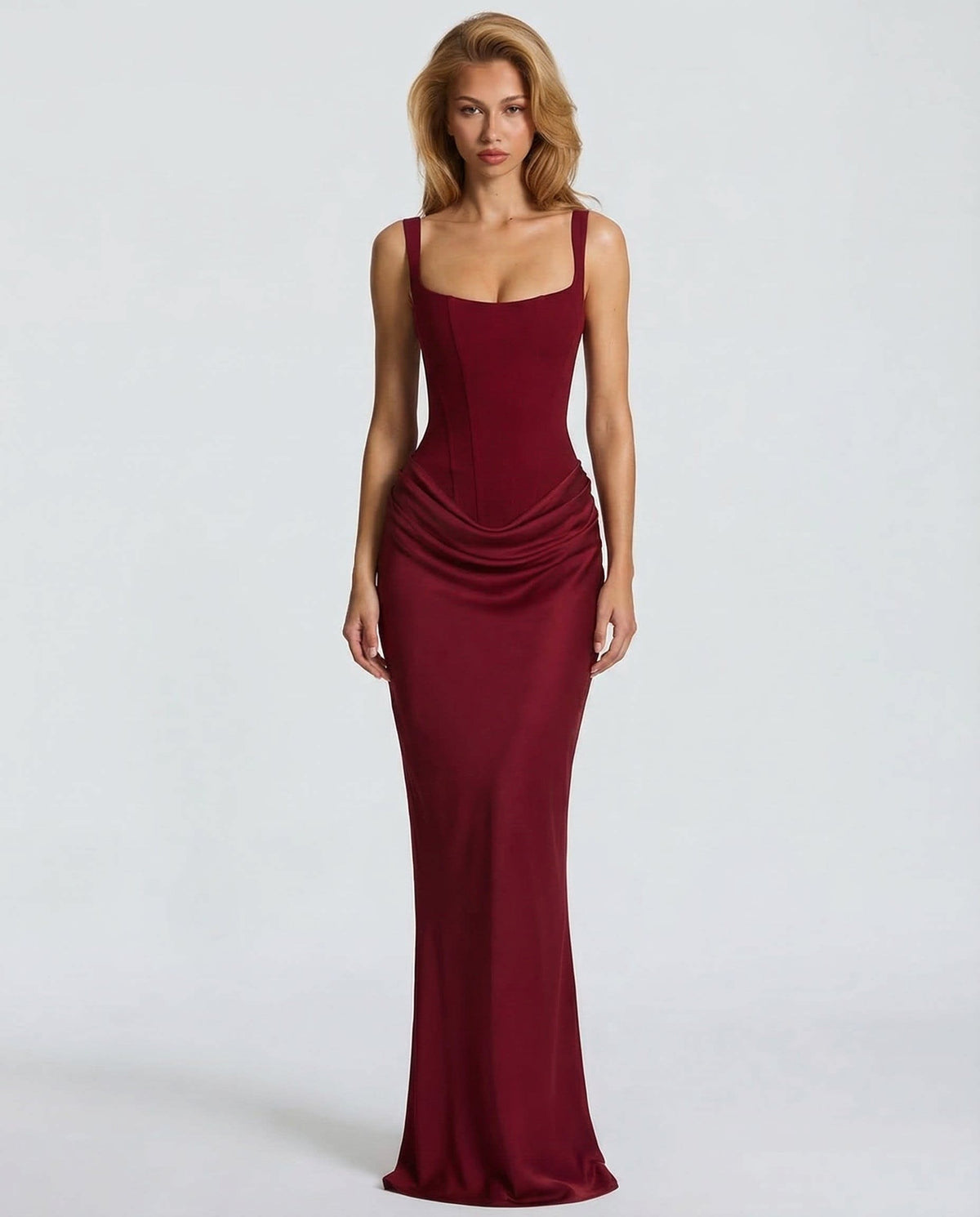 Hope Draped Corset Maxi Dress