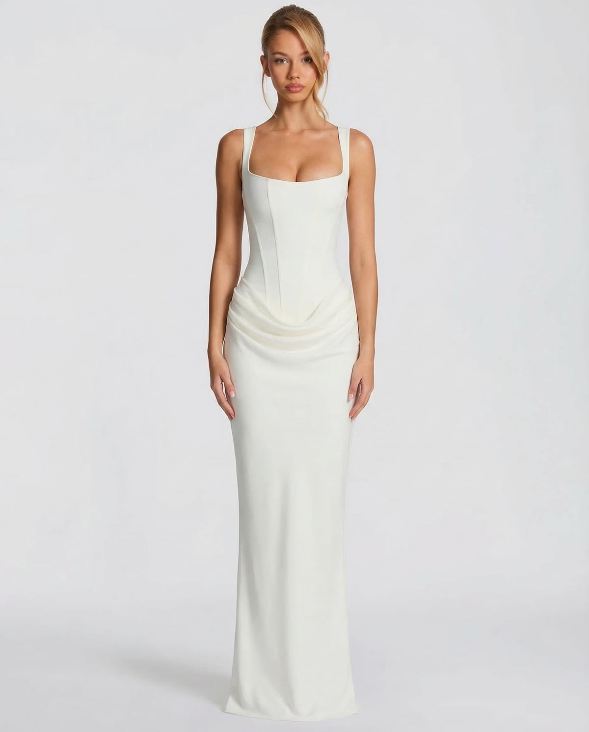 Hope Draped Corset Maxi Dress