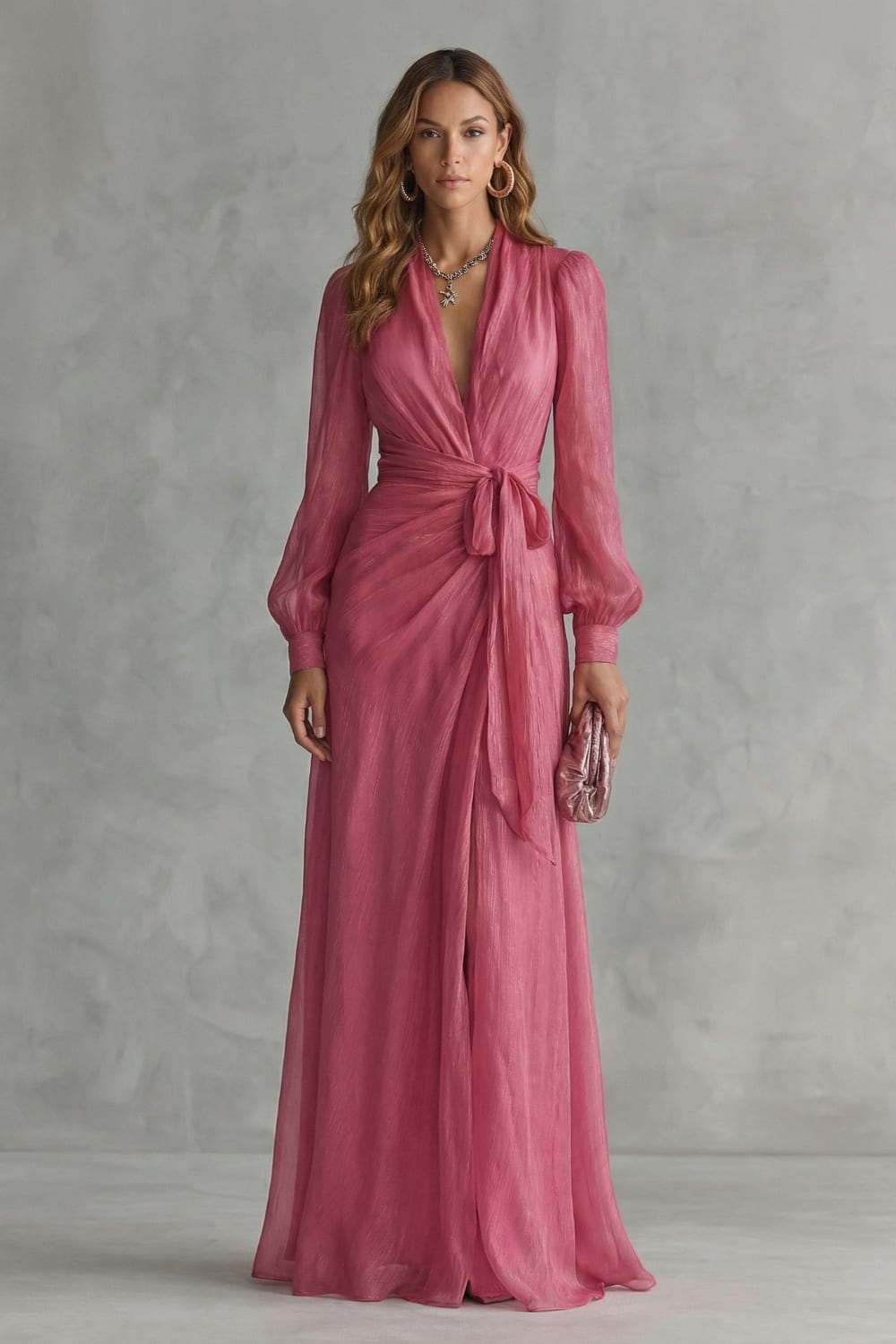 Jennifer Chiffon Wrap Maxi Dress_1